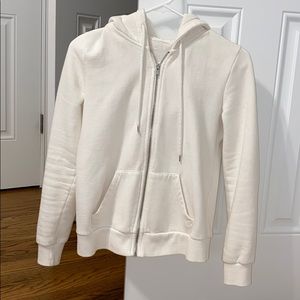 FOREVER 21 WHITE CLASSIC ZIP UP!!💞